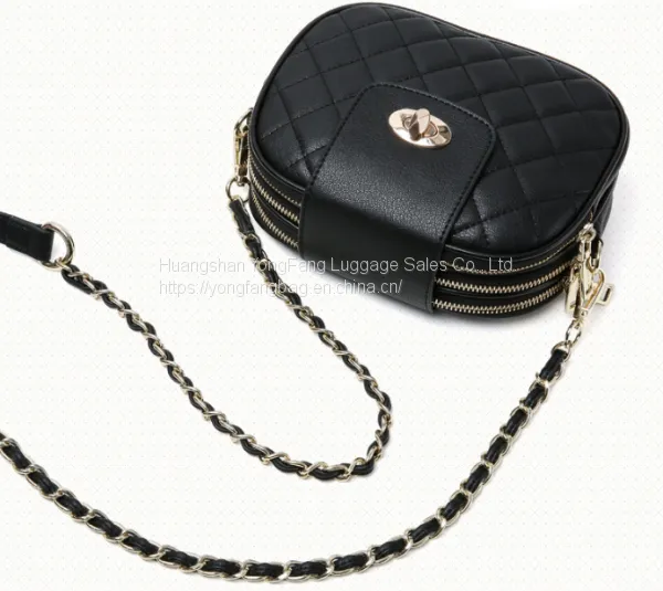 Europe and the United States High-end Leather Shoulder Diagonal Cross-chain Women's Bag photo-4