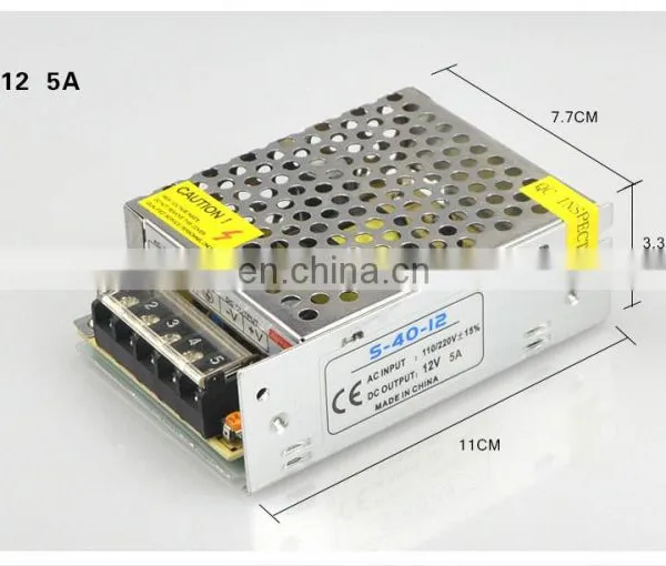 LED Power Supply 60W DC 12V 5A Lighting Transformers 60W For LED Strips photo-4