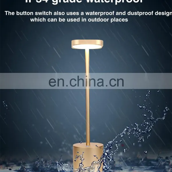 Wholesale Modern Design Battery Usb Rechargeable Led Waterproof IP54 Outdoor Restaurant Dinner Table Lamp photo-7