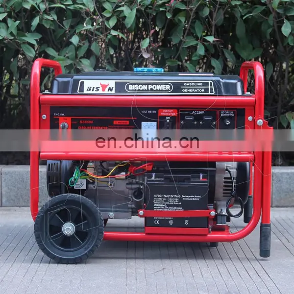 BISON CHINA 5000 Watt 3 Phase Generator Air Cooled Petrol 5kw Portable Generator photo-2