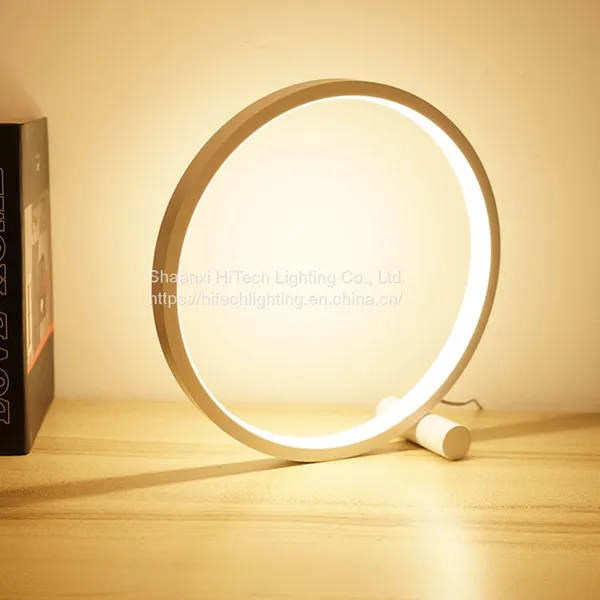 LED Bedside Table Lamp For Bedroom Living Room Circular Acrylic Home Decoration Desk Lamp For Reading Dimmable LED Night Light photo-5