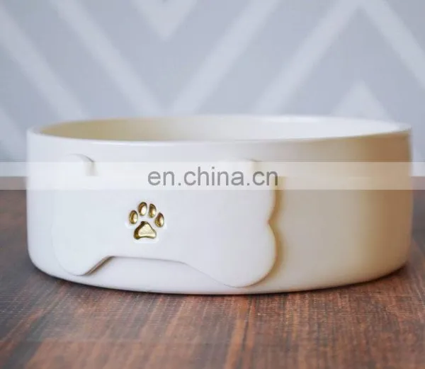 New Factory Custom Designer Deep Sublimation Ceramic Water Food Feeder Travel Pet Dog Cat Bowl for Travelling photo-3