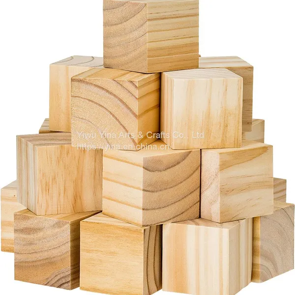 Wholesale Custom Blocks Wooden, Unfinished Wooden Dice, Blank Square Blocks photo-5