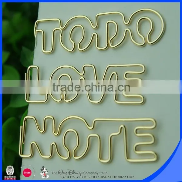 Custom Letter Paper Clip With Shiny Gold Finished Supplier's Choice photo-4