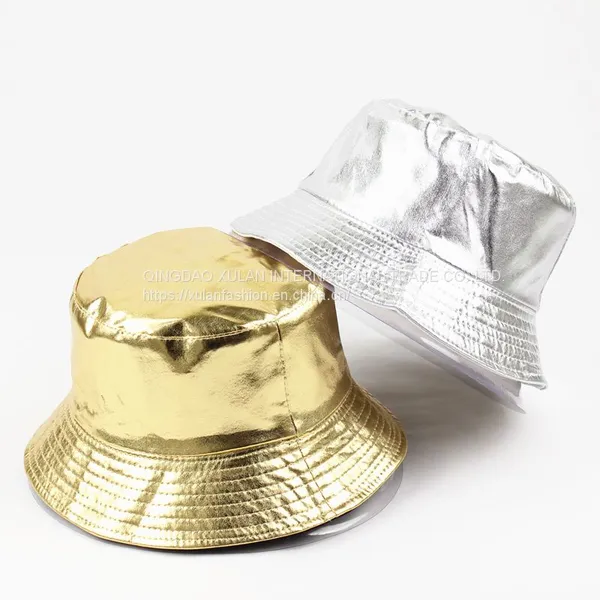 New stylish design bucket hat Eco leather reversible bucket hat women style