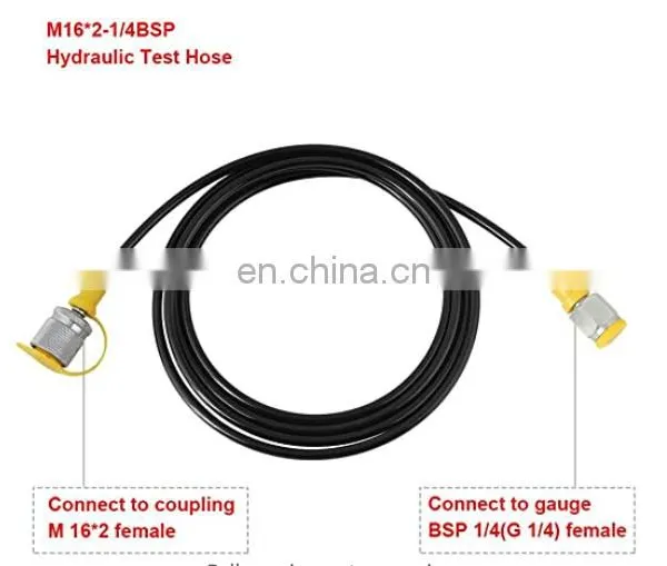 Free Fit Hydraulic Tester Hose Pressure Gauge Kit With 8 Couplings Excavator Parts Hydraulic Pressure Test Kit photo-4
