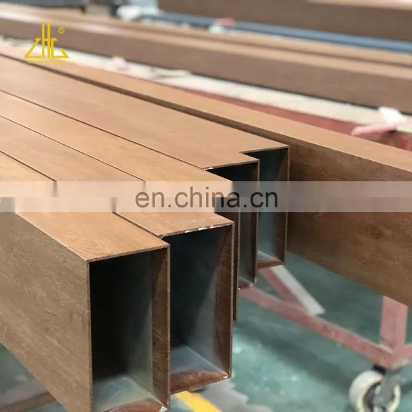 Wood Grain Aluminum Tube Profiles For Grape Trellis,Aluminum Powder Coating Tube Extrusion For Out Door Using