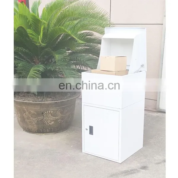 Black Outdoor Smart Parcel Delivery Box Outdoor Parcel Mail Box Parcel Drop Box photo-2