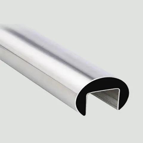 Stainless Steel Single-groove and Double-groove Pipe Special-shaped Pipe for Glass Processing Custom Handrail RailingPool