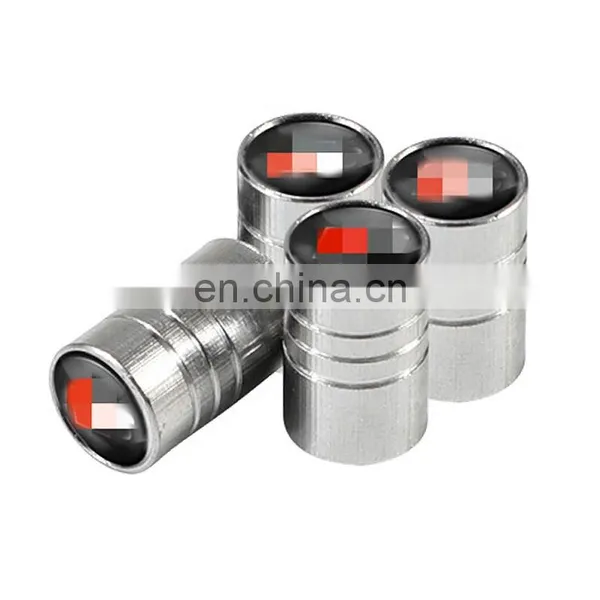 Set of 4 Custom Logo Chrome Metal Tire Valve Caps photo-3