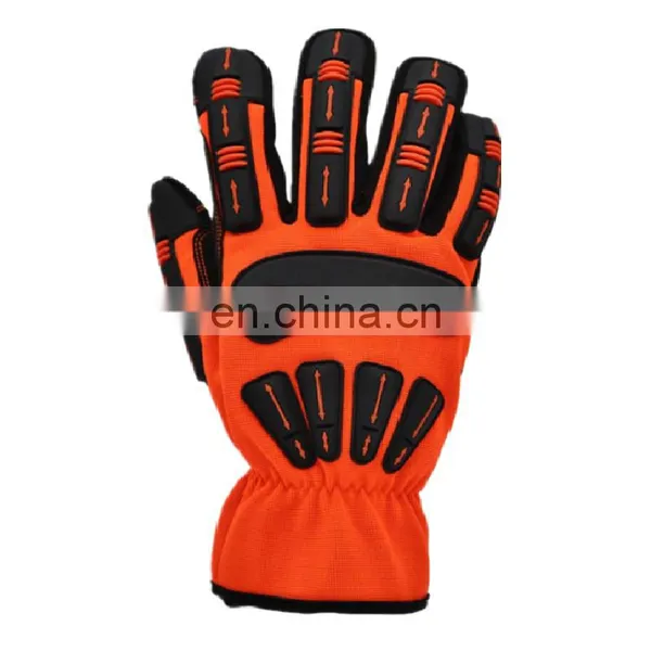 TPR Oil Construction Industrial Cut Resistant Protection Impact Hand Safety Mechanic Working Gloves photo-4
