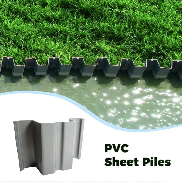 Non Toxic Vinyl Sheet Pile Environmentally Safe for Aquaculture Ponds and Wetlands