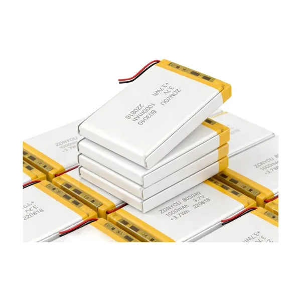Rechargeable 803040 LiPo Pouch Cell Li-polymer Battery 1000mah for Consumer Electrics Power Bank Bluetooth Speaker Handheld Fan photo-2