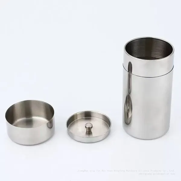 Stainless Steel Tea Canister, 304 Stainless Steel Coffee Airtight Canister, Portable Outdoor Airtight Container