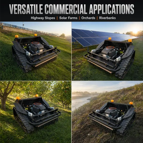 Remote Law Mower Cost-Effective Labor Saving High-Efficiency 800mm Cut Tank Mower For Orchards & Vineyards photo-2