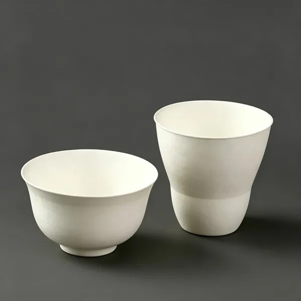 Rush Delivery OEM Support Molded Pulp Ice Cream Cup 8oz Private Label Sample Free Available