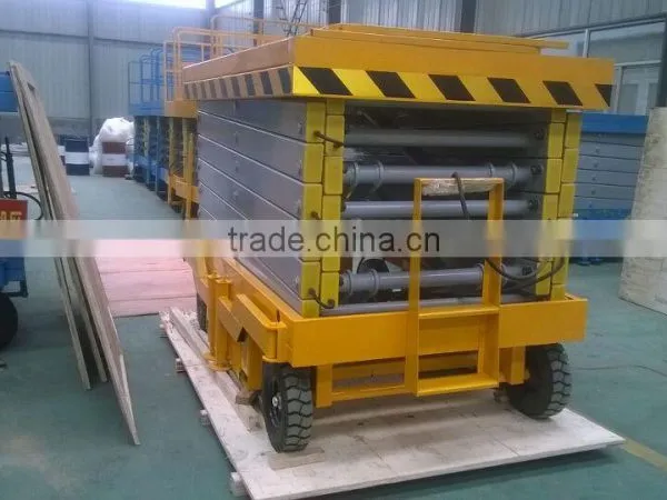 8m 0.3--1ton Factory Direct Sale Battery Powered Scissor Lift Platform Hydraulic photo-2
