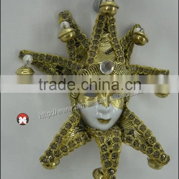 Ceramic Wall Mask DECORATIVE CERAMIC MASK FEMALE JESTER, WALL HANGING. MADE IN CHINA photo-2