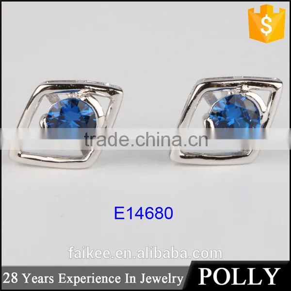 Cheap Wholesale Stud Earrings Zircon Silver Jewelry photo-5
