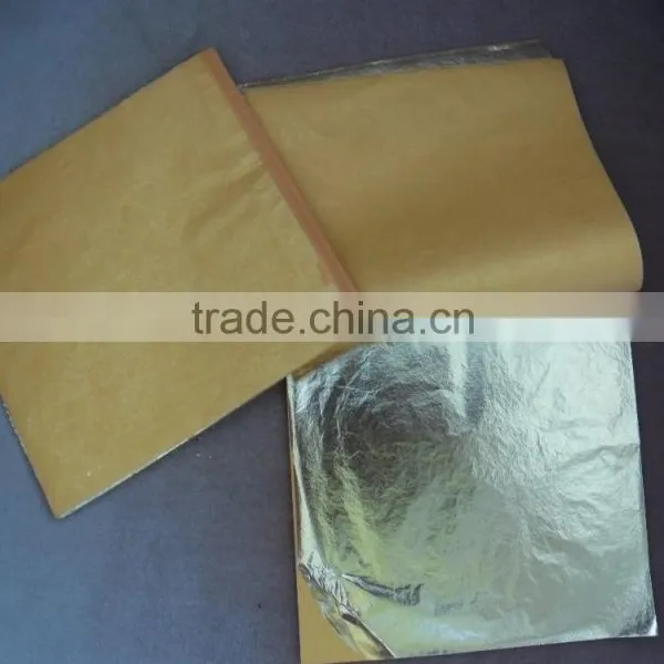 Best Selling 14*14cm Australia Imitation Silver Foil Leaf Paper photo-2