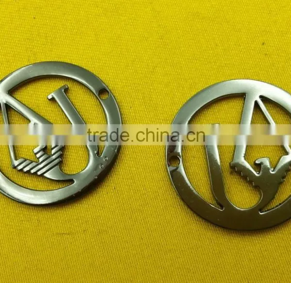 25mm Sew-on Logo Metal Badges For Jeans Clothes -- MZ6080 photo-5