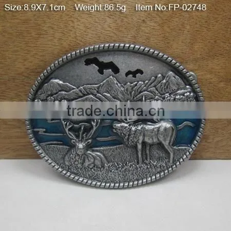 Belt Buckle With Rhinestones Zinc Alloy Fashion Famous Brand Logo Color Plate Belt Buckle photo-4