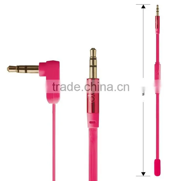 Hot Sell Built-in Mic 3.5mm Pink cd Auxiliary Cable photo-2
