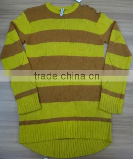 MEN'S LONG SLEEVE STRIPED SWEATER