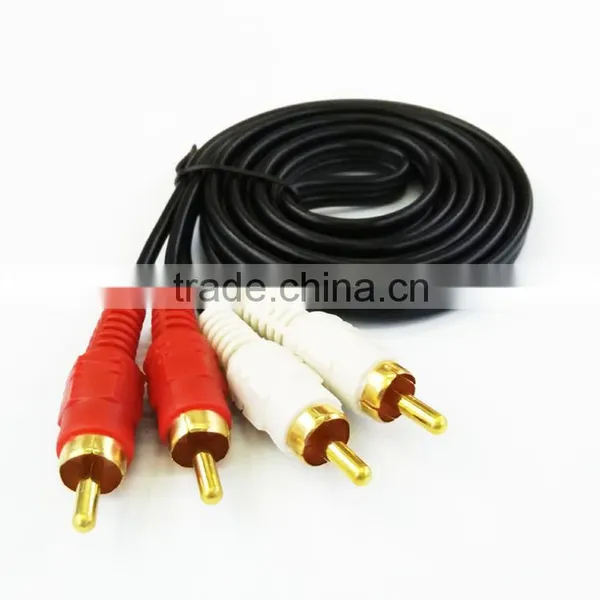 Factory Price High Quality 1.5m/5ft 2RCA to 2RCA Audio M/M Cable for Computer /TV/DVD Player /soundbox photo-4