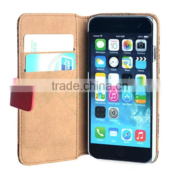 Customize Printed Flower Wallet Phone Case for IPhone 6S photo-2