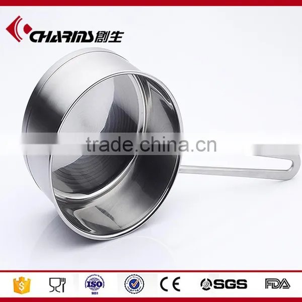 Stainless Steel Milk Pan With Glass Lid FDA SGS With Energy Saving Encapsulated Bottom photo-4