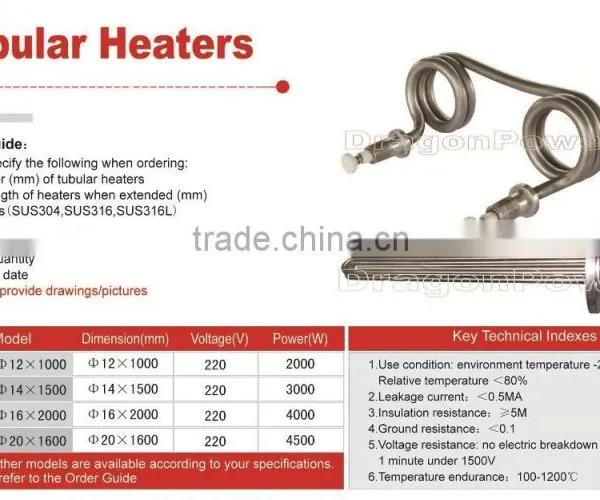 Hot Immersion Tubular Heater Heating Element With Screw photo-4