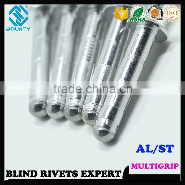 HIGH QUALITY FACTORY DOME HEAD ALU/ST MULTI-GRIP POP RIVETS photo-5