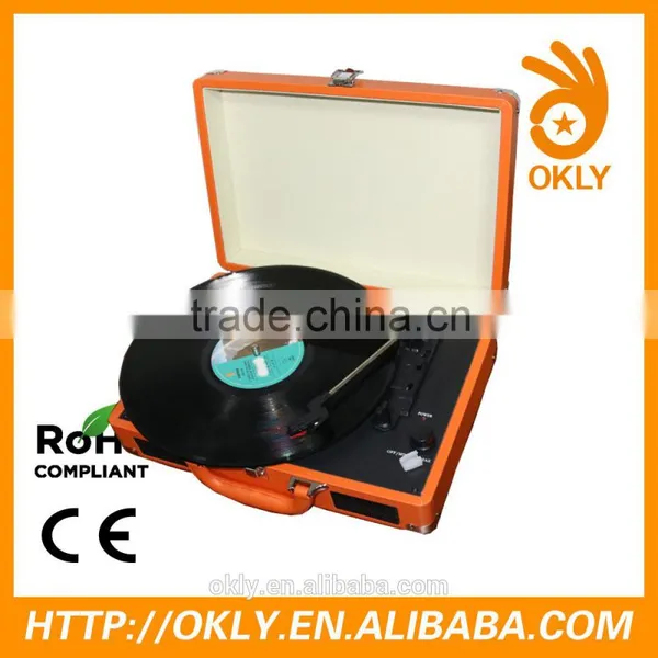 Portable Vintage Suitcase Turntable Player Retro With Bluetooth Function photo-2
