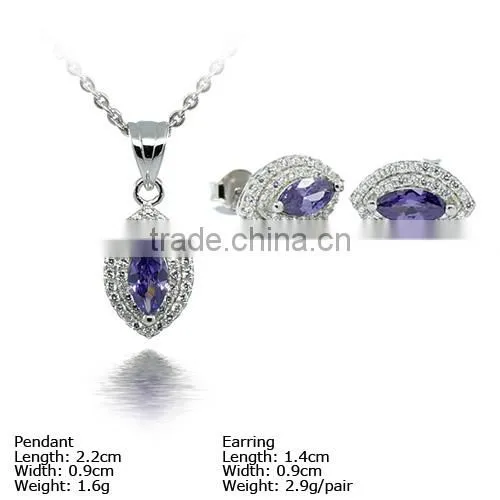 [SZH-1208] 925 Silver Jewelry Set With CZ Stones, Micro Pave Setting, Wedding Jewelry Sets. photo-4