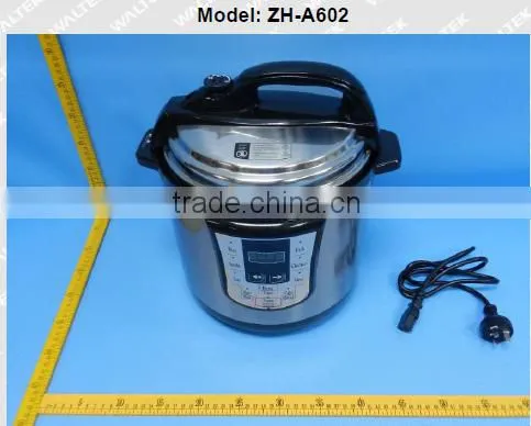 SAA 6L 1000W Basic Cheap 4 Digital Display Stainless Steel Housing Electric 8 Cooking Functions Electric Pressure Cooker photo-4