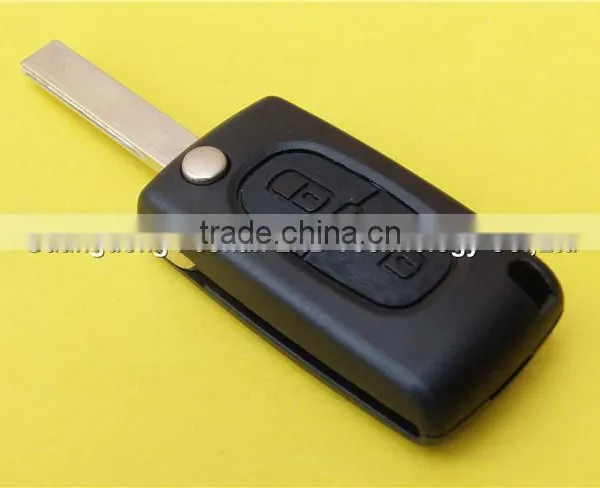 Car Folding Flip 2 Button Remote Key Blank Shell Case for Peugeot 407 Wholesale photo-4
