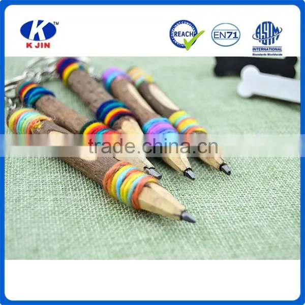 Wholesale 3.5 Inch Branch Artwork Wood Colored Pencils Roll With Ribbon as Students Gift photo-5