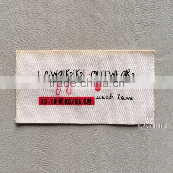 Recommended Silk Screen Printed Canvas Main Label Mark for Luggage photo-2