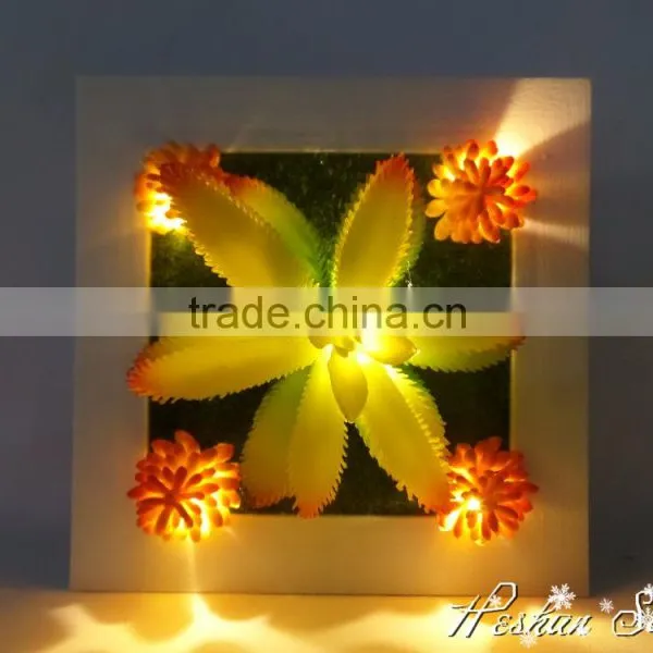 2016 New Product Christmas Home Decoration Artificial Succulent With Led Light for Home Art Decoration photo-3