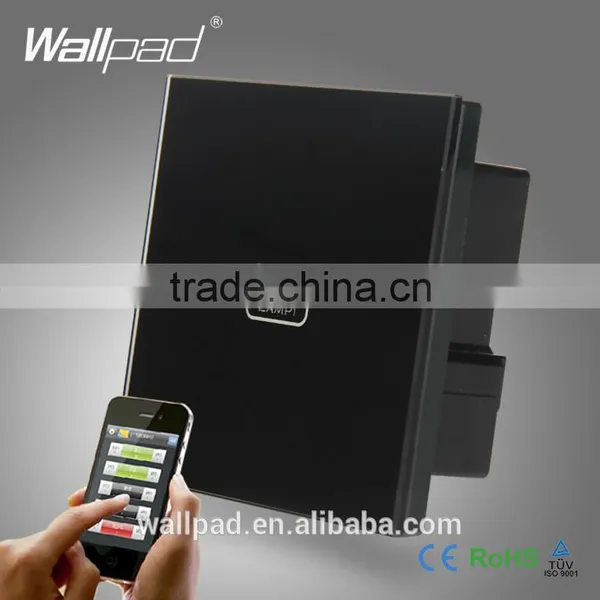2016 Hot Safe Wifi Remote Wallpad Black Glass Switch 1 Gang 2/3 Way APP Wireless WIFI Remote Touch Control Sensor Light Switch Quality Choice