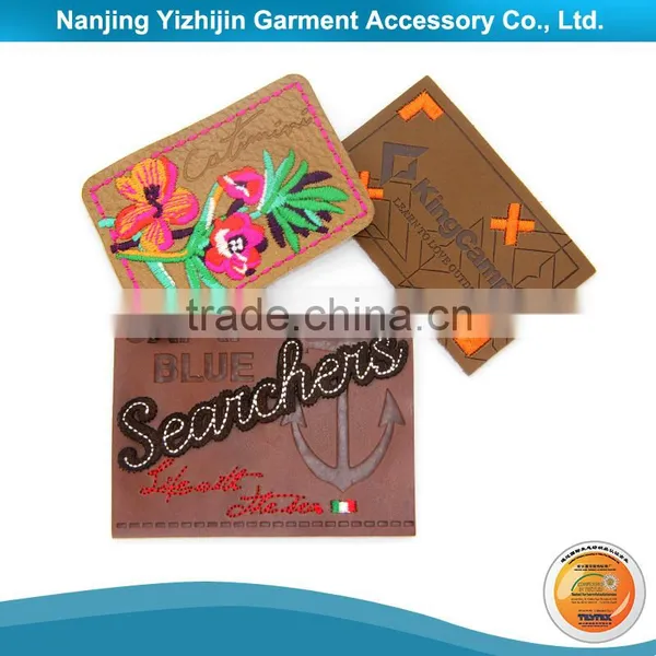 Custom Jeans Embroidery Leather Patch photo-2