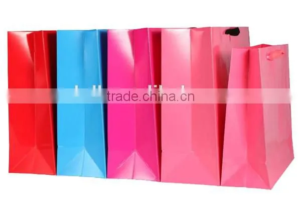 Luxury Gloss Lamination Finish Colorful Paper Bags Shopping Bag photo-2