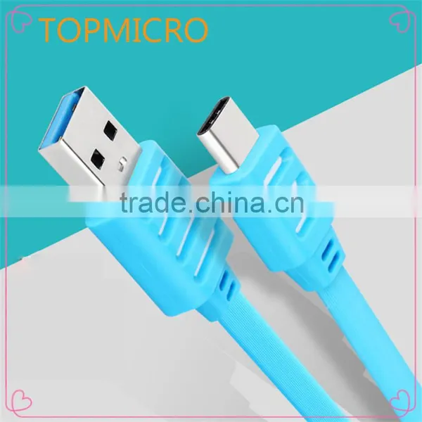 2016 Colorful Fresh Look Type-C to USB2.0 Flat Wire Phone Cable photo-5