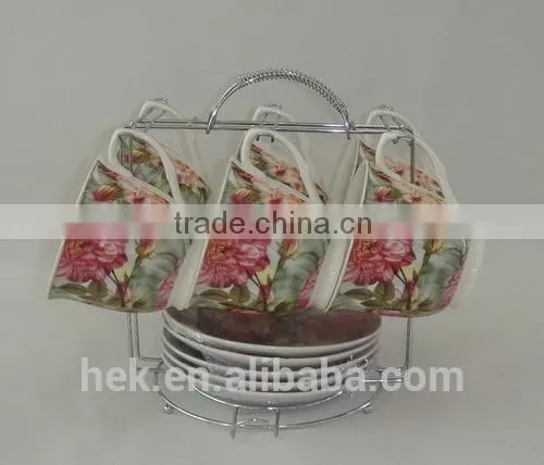 Factory Directly Sale Modern Tea Cup and Saucer Flower Color photo-3