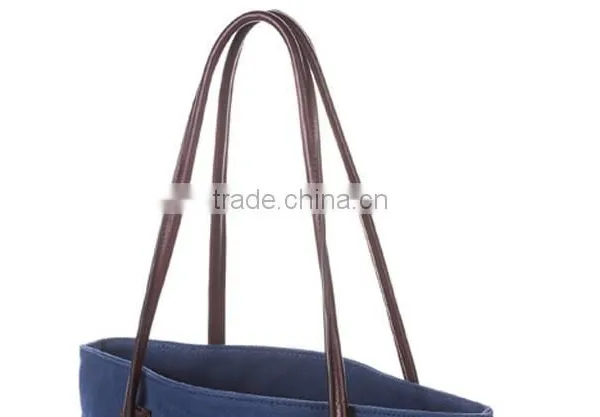 2015 Fahionable Canvas Tote and Shoulder Portable Large Eco Friendly Shopping Bag for Women photo-5