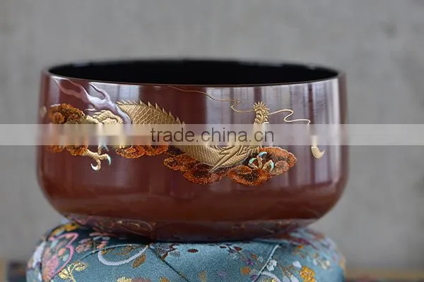 Luxurious Orin Singing Bowl Buddhist Religious Items Made From Tin photo-2