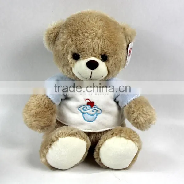 Luckiplus Hot Sale First Class Adorable Icecream Cloth Bear Pink and Blue Safe Technology Toy For Kids photo-5
