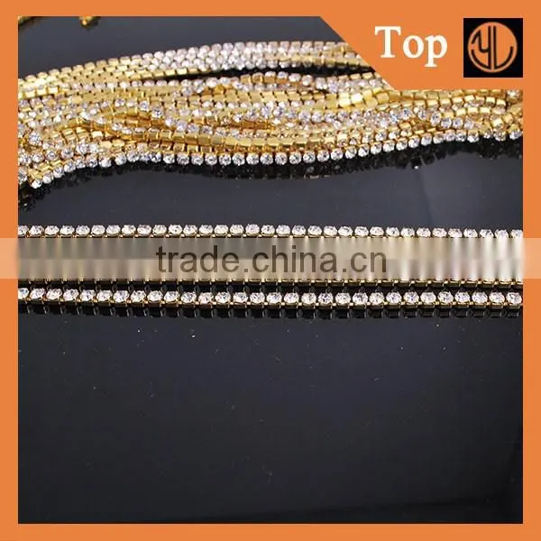 Crystal Close Rhinestone Chain Copper Cup Chain for Clothing Embellishment photo-5