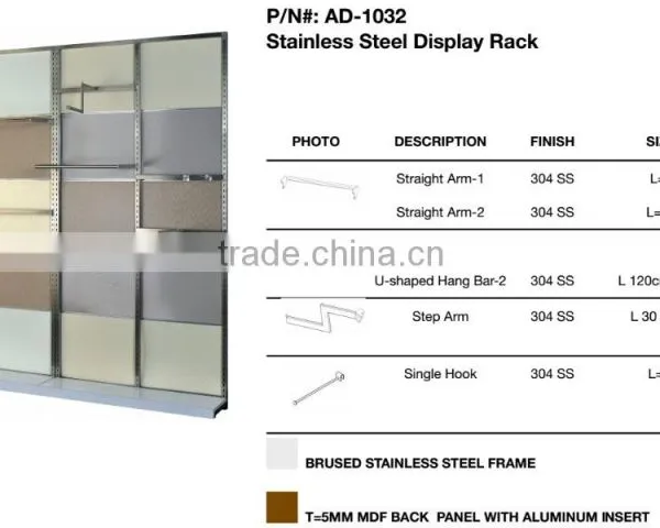 Adjustable Slotted Wall Mounted Steel Shelves for Garment photo-2